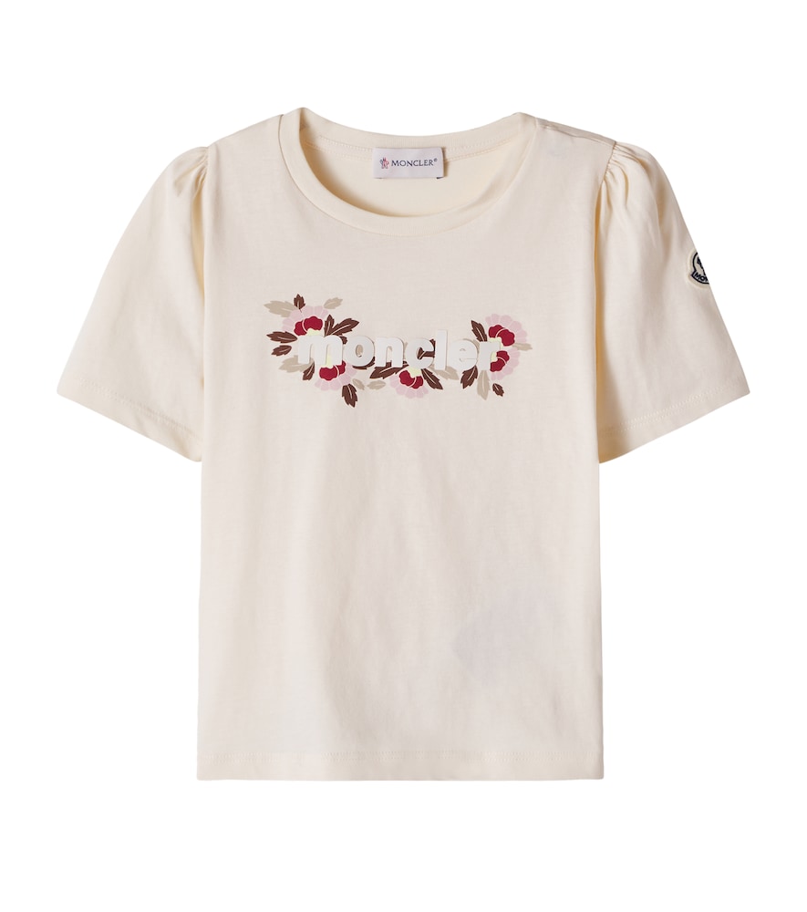 Moncler Enfant Beige Logo Cotton Jersey T-Shirt Y Size 6 - Mytheresa