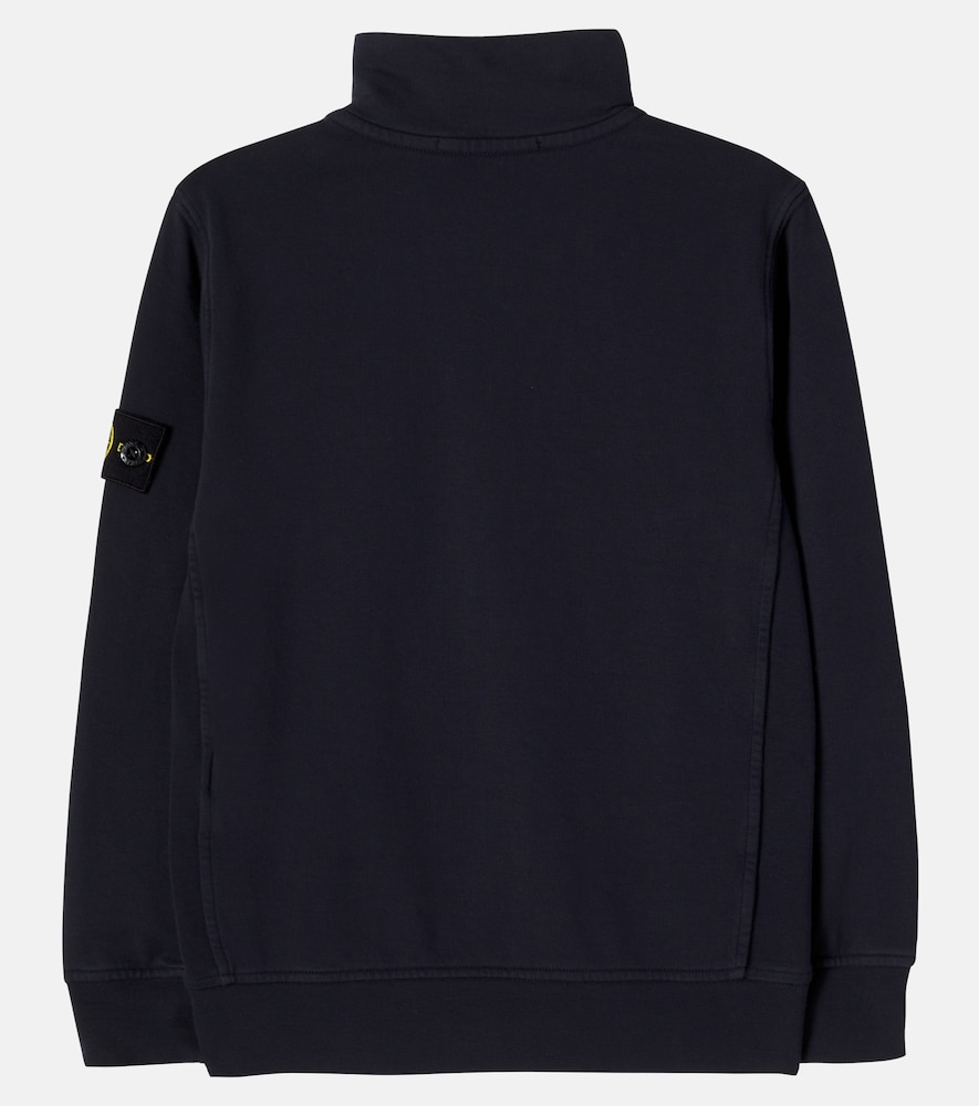  Stone Island Junior Stone Island Junior Compass Cotton Jersey Half-zip Sweatshirt 
