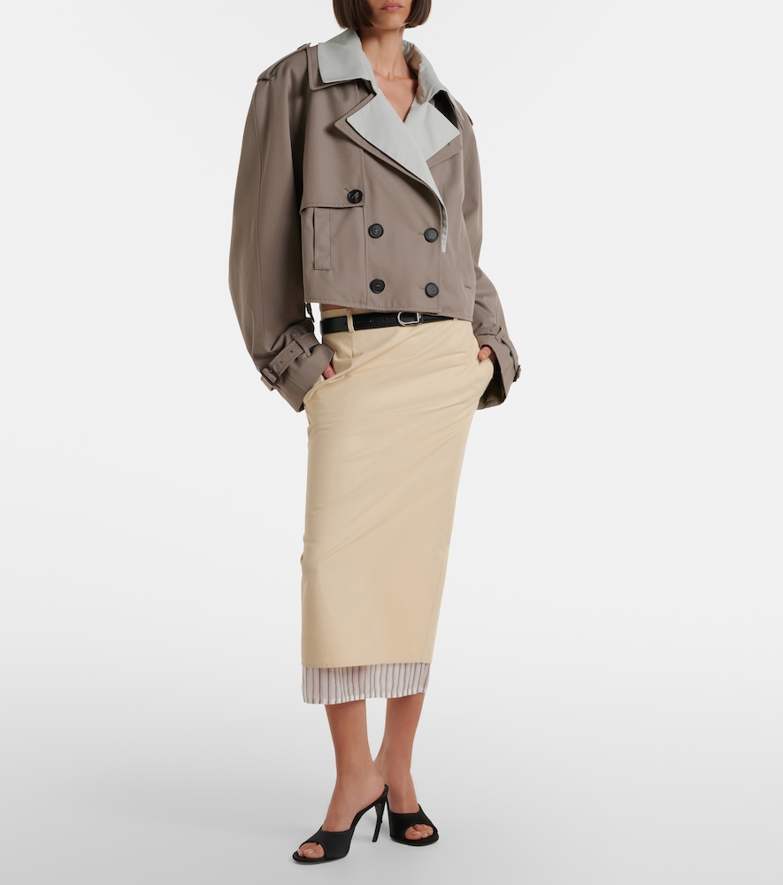 The Attico Cotton-blend pencil skirt