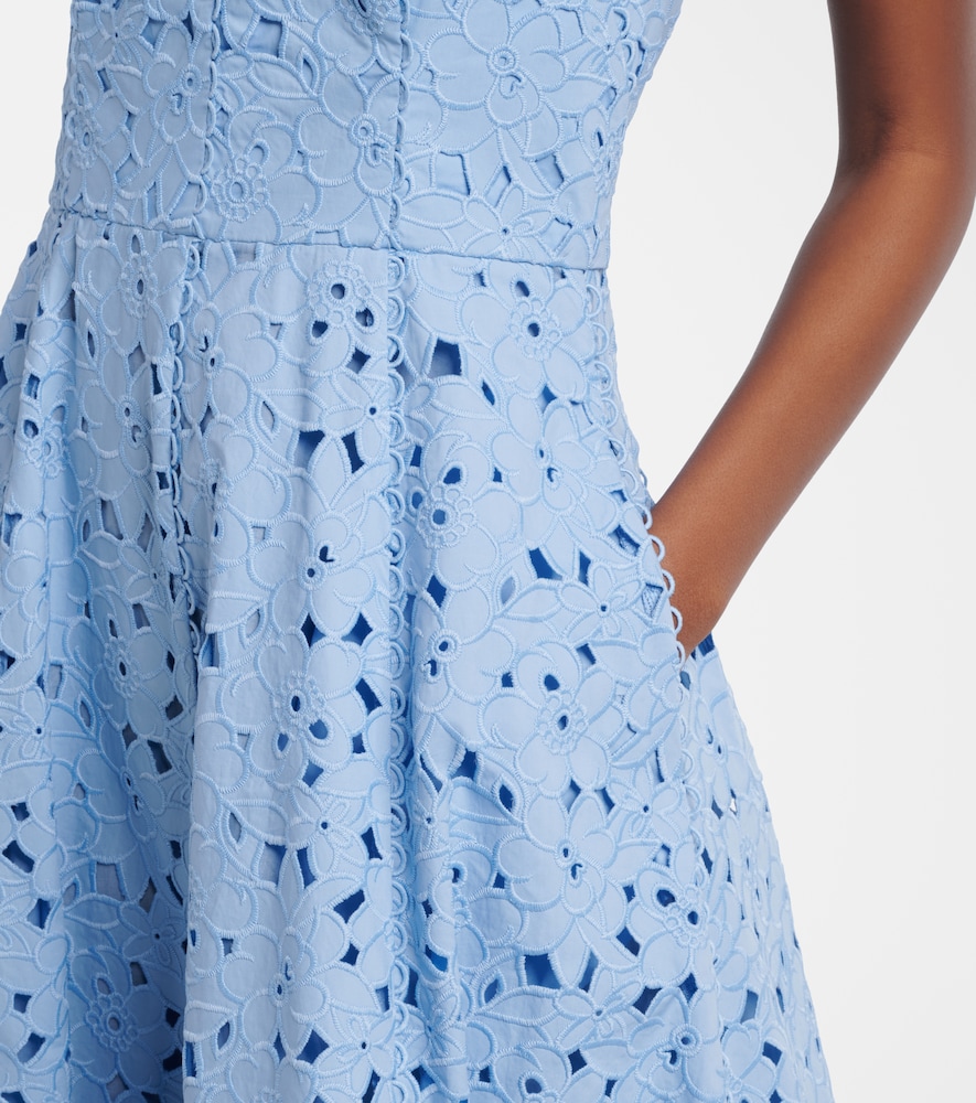 Nuvola Broderie Anglaise Cotton Midi Dress