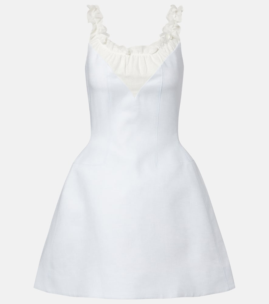 Shushu/Tong Ruffled linen minidress