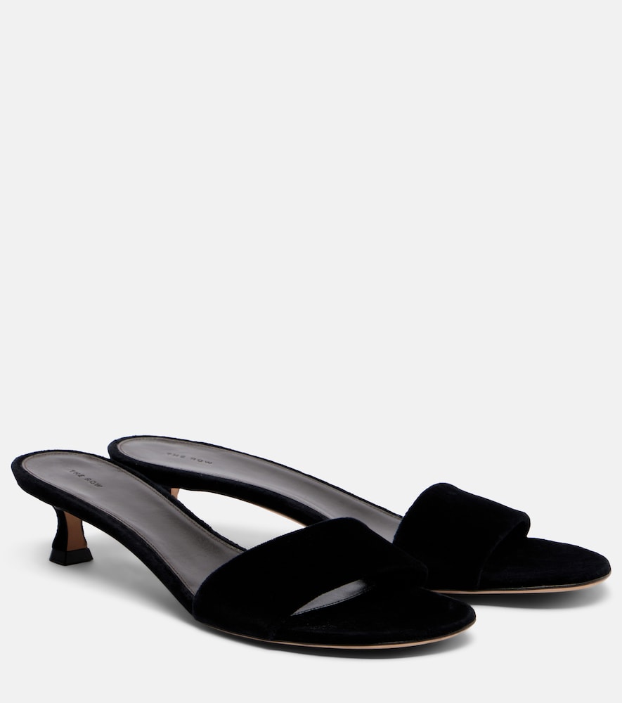 The Row Combo leather slides