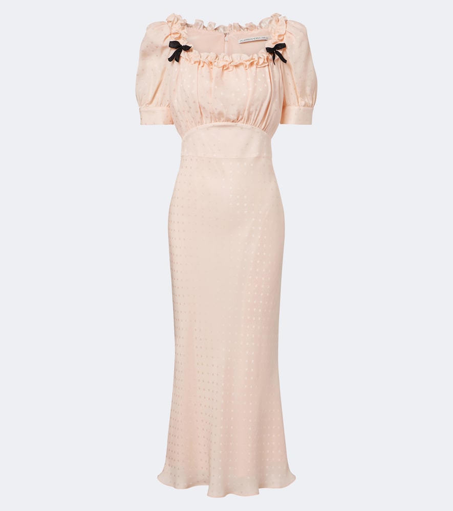 Midikleid aus Seiden-Jacquard