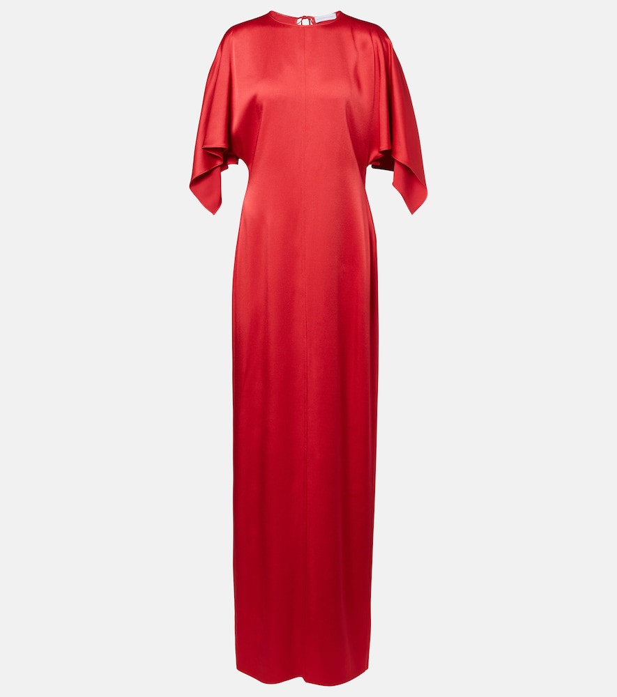 Robe aus Satin mit offenem Rücken