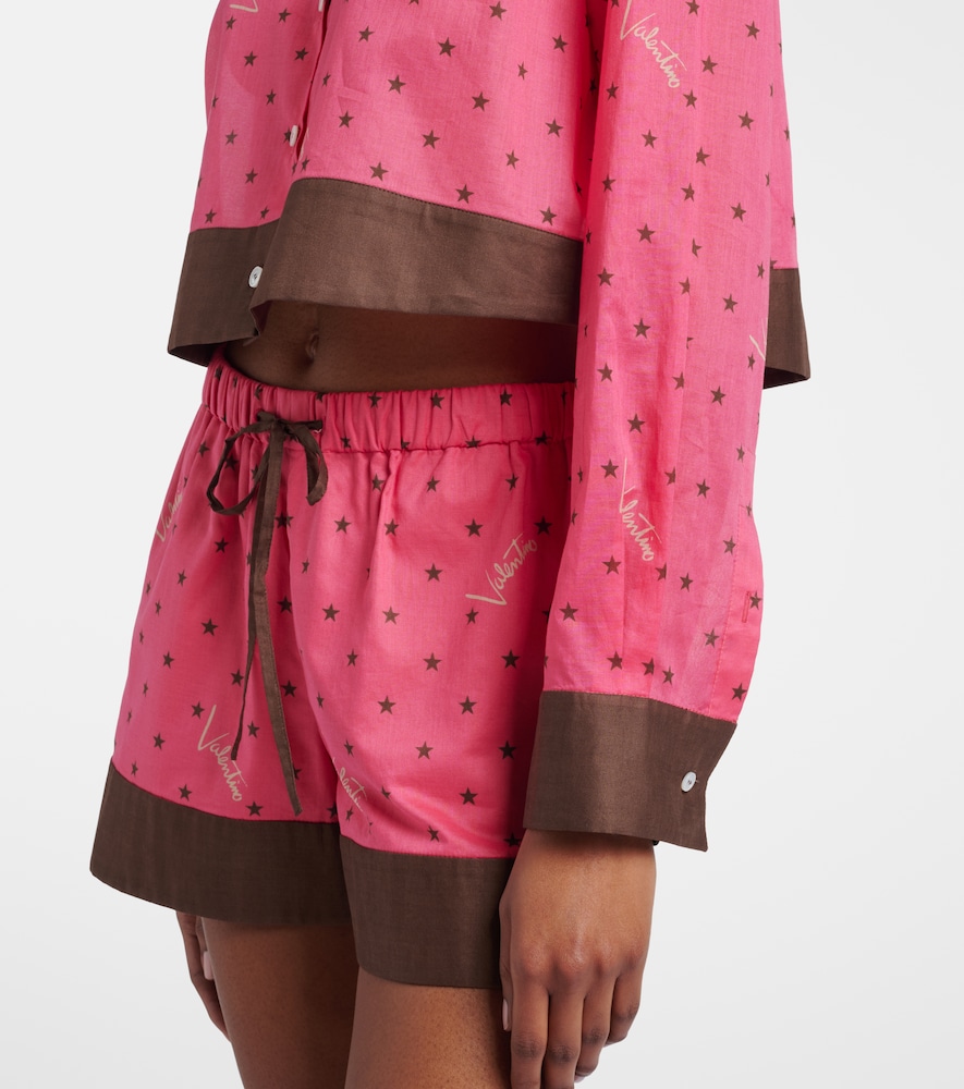 Garavani Cropped Printed Cotton Shirt