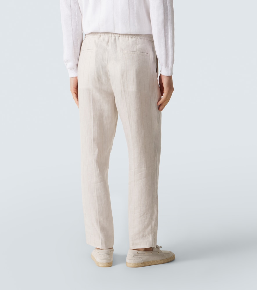  Brunello Cucinelli Brunello Cucinelli Gerade Hose Aus Leinen Und Baumwolle 