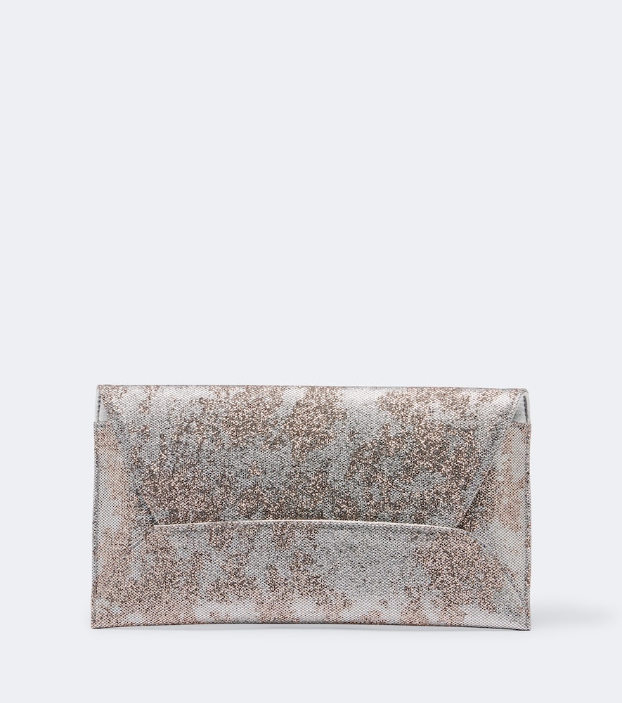 Metallic Clutch Envelope aus Leder