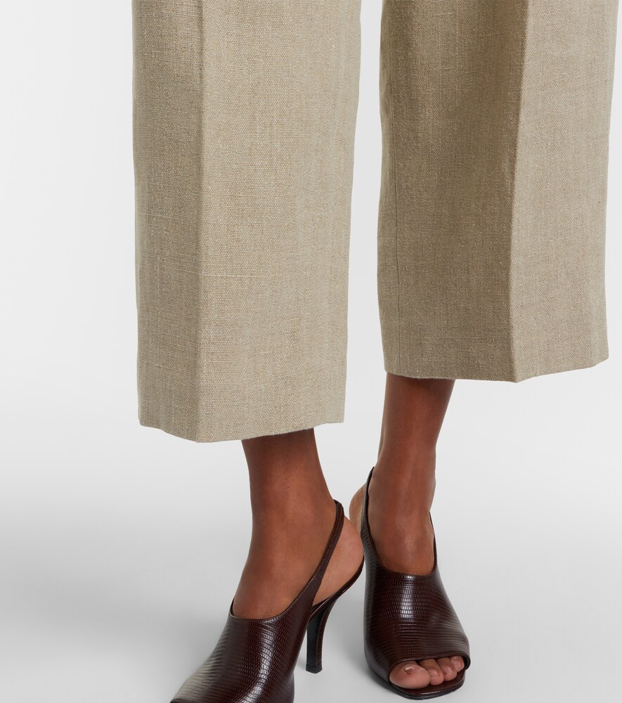  Toteme Toteme Weite Cropped-hose Aus Leinen 