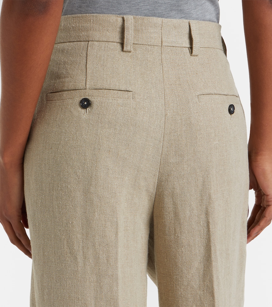  Toteme Toteme Weite Cropped-hose Aus Leinen 