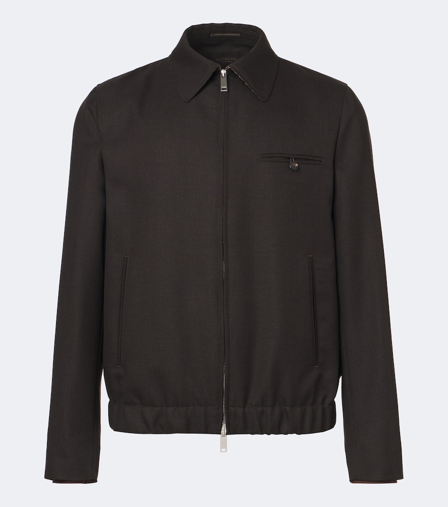 Slowear Mænd Brun Virgin Wool Blouson Jacket