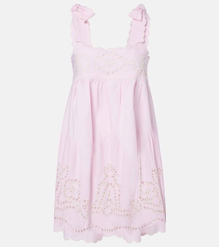 Juliet Dunn Broderie anglaise cotton minidress | Thumbnail 6 Juliet Dunn Broderie anglaise cotton minidress | Thumbnail 6