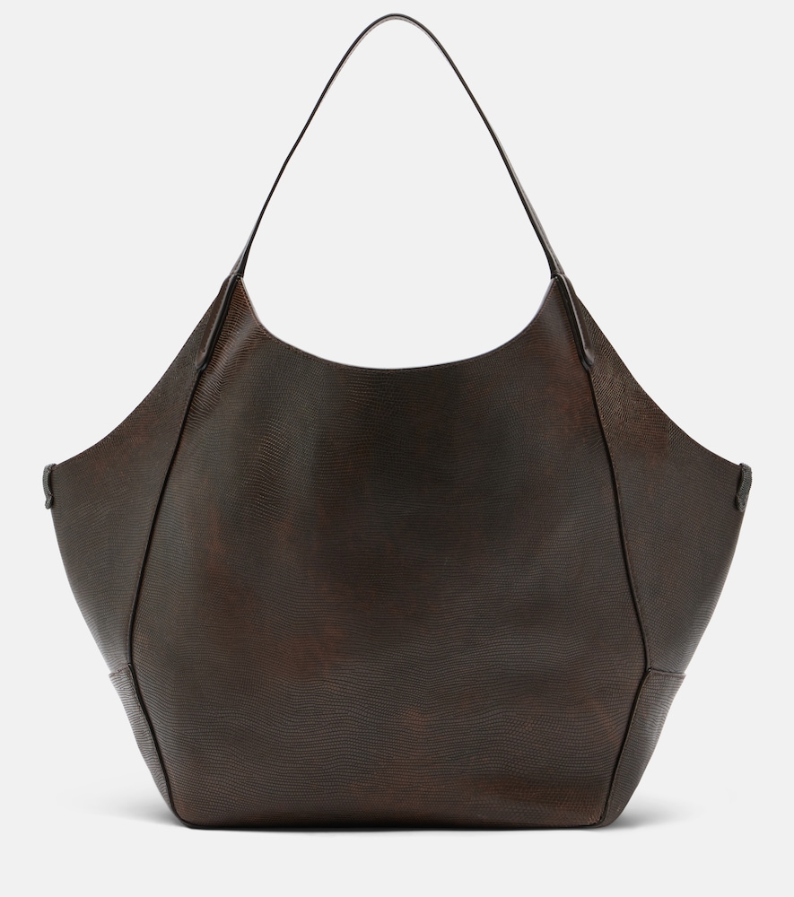 Wendbare Tote Bag Monili Medium aus Leder