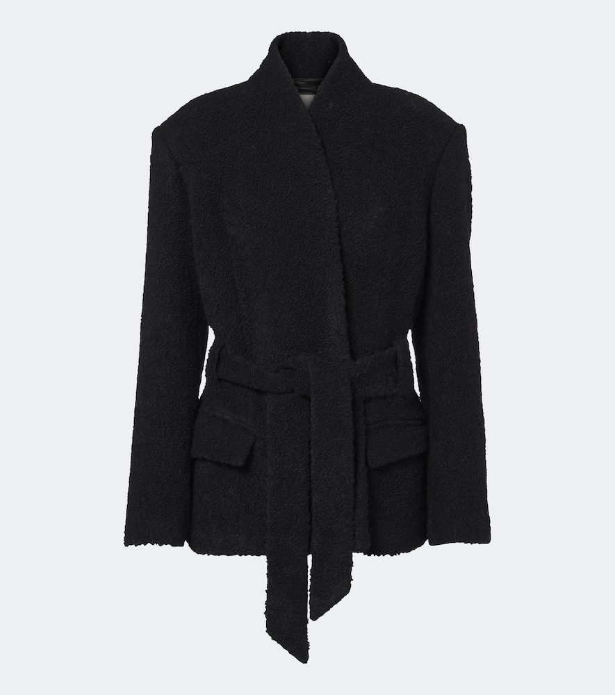 Isabel Marant Women's Black Syndra Wool And Alpaca-Blend Boucle Jacket UK Size 14 - Mytheresa