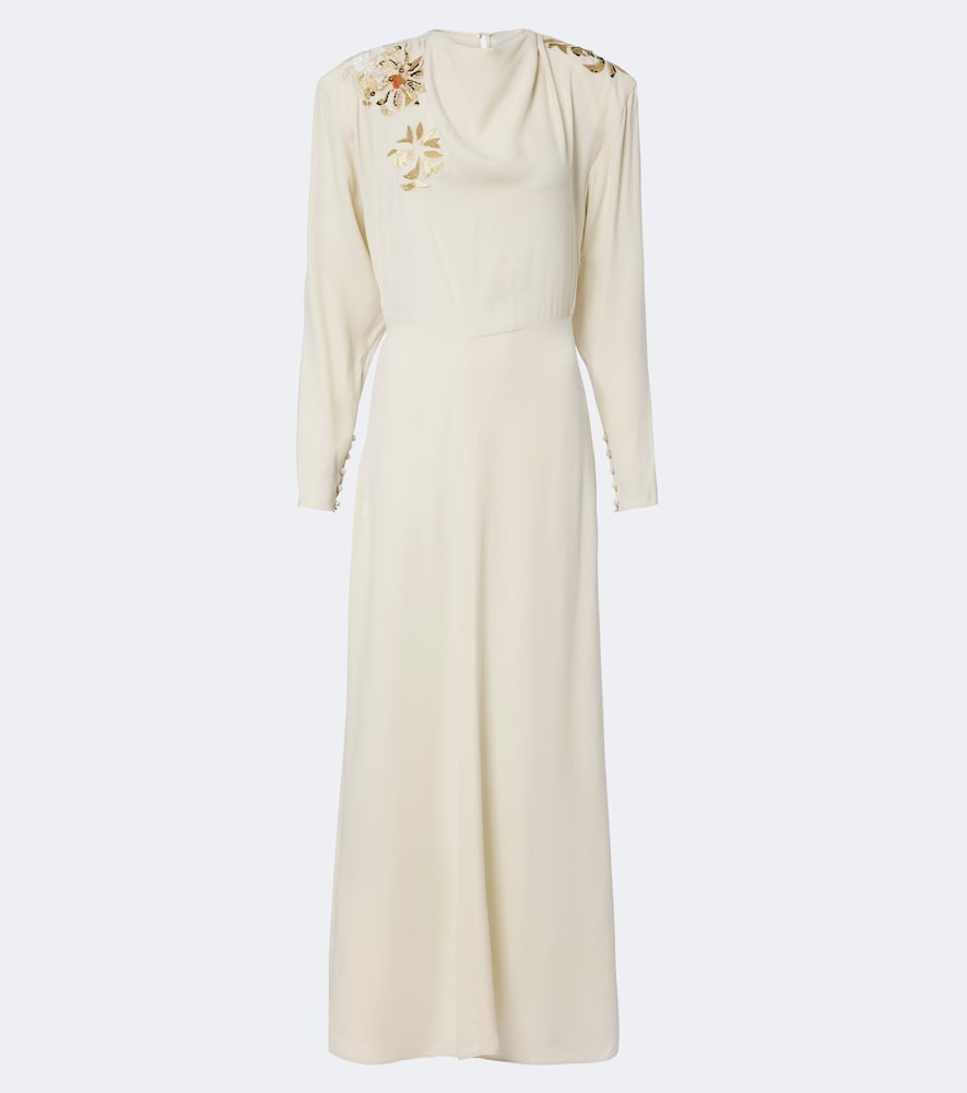Isabel Marant Robe longue Samsha en crpe broderies 1390 €
