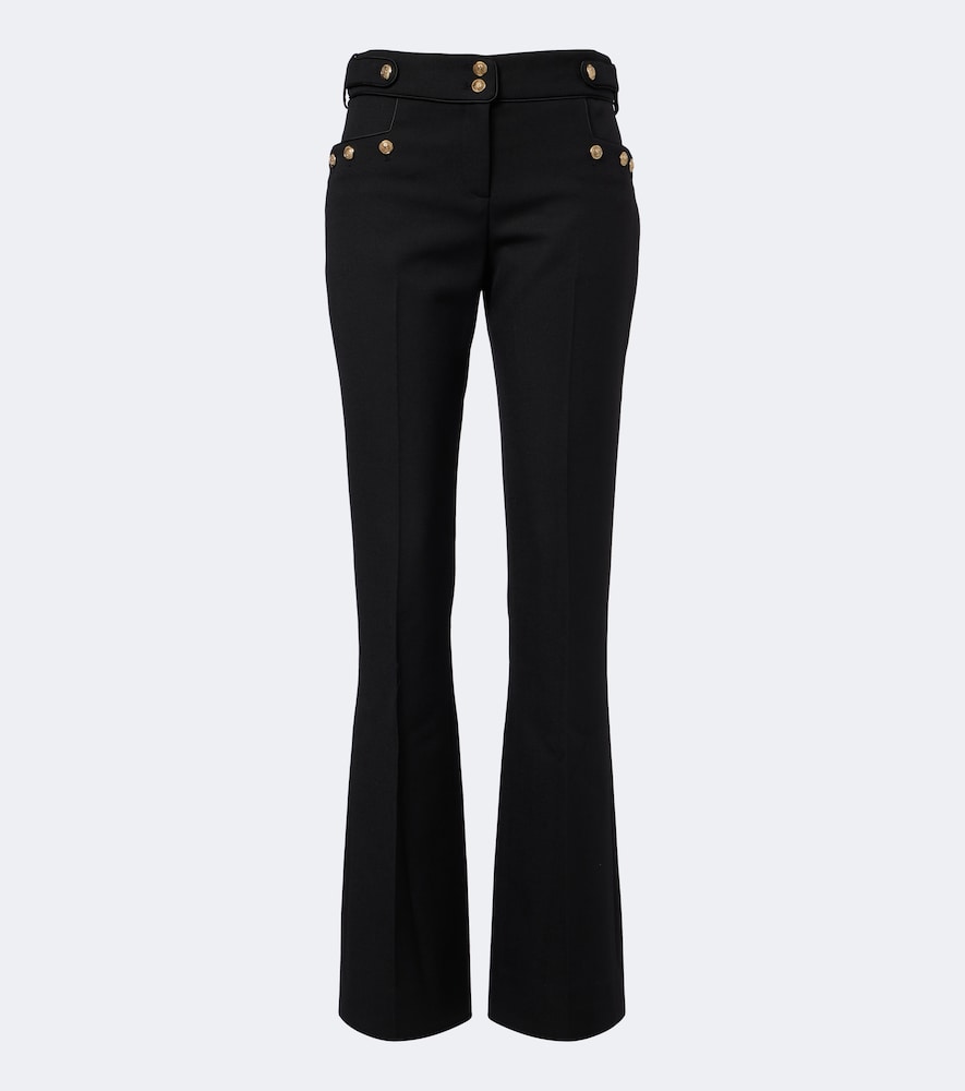 Gerade Hose aus Schurwoll-Gabardine
