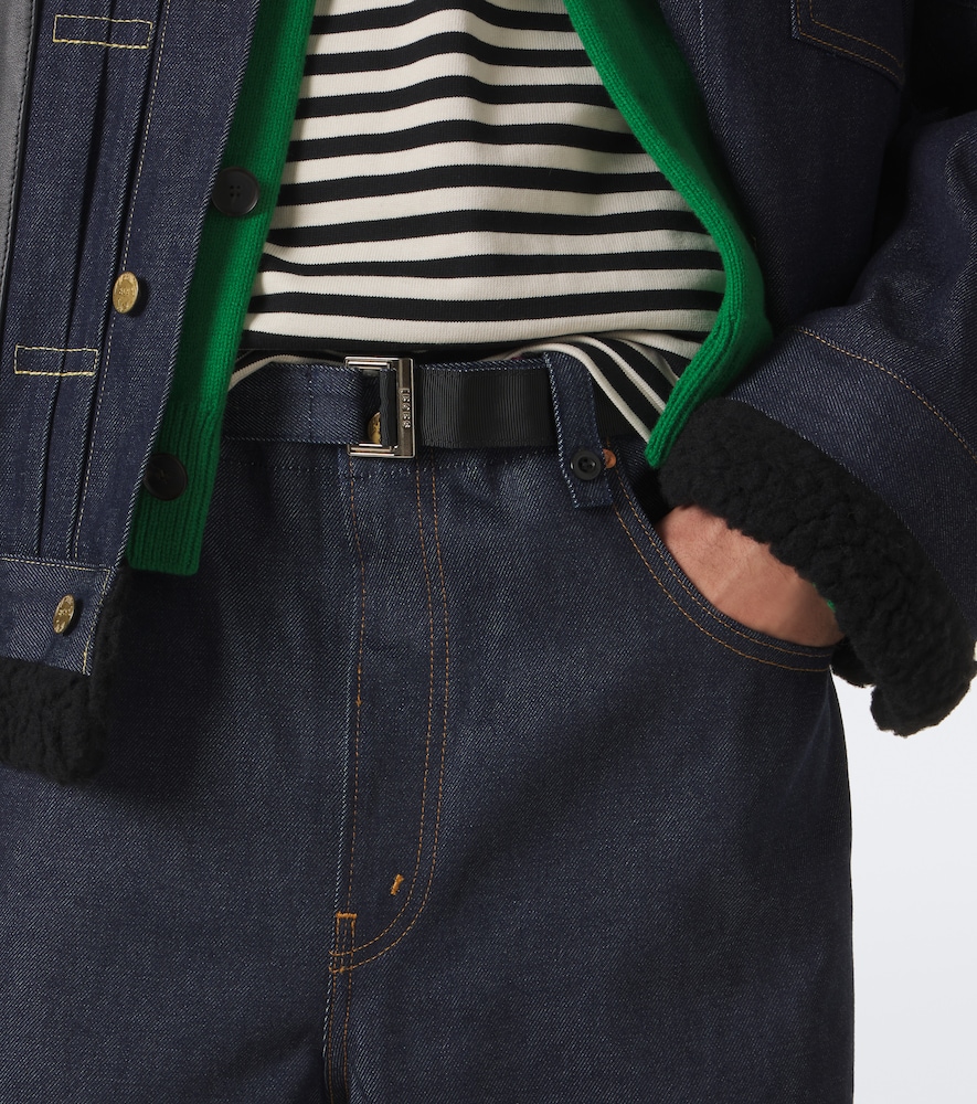 Belted Wide-Leg Jeans