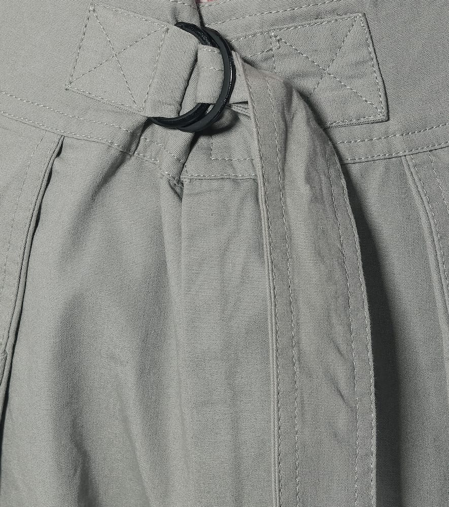 Isabel Marant Étoile Zilyae High-rise Paperbag Pants In Green