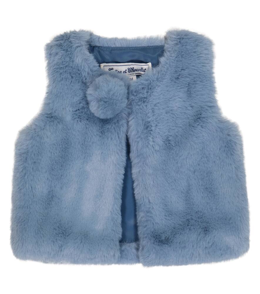 Tartine et Chocolat Baby faux fur gilet
