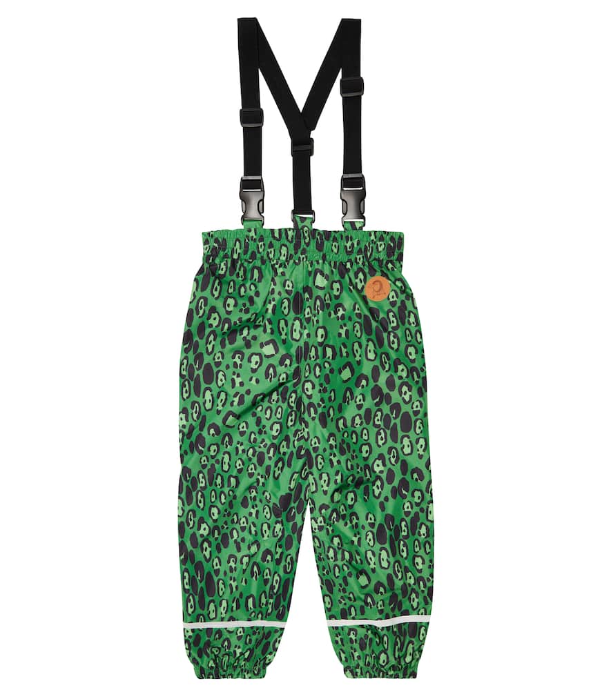 Mini Rodini Edelweiss leopard-print shell pants