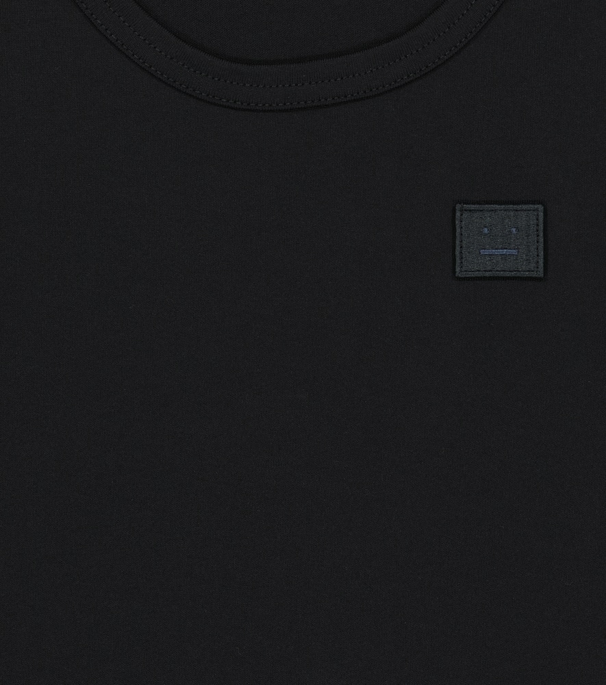 Acne Studios Mini Nash Face Cotton T-shirt In Black