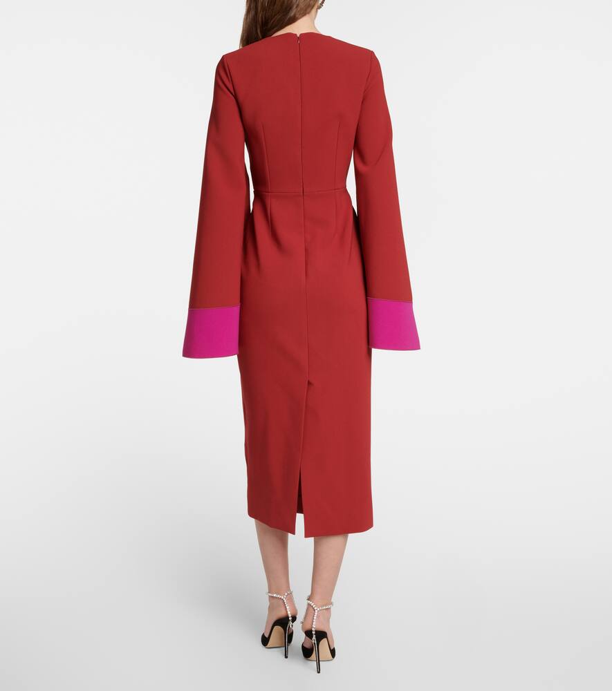 Shop Roksanda Zimara Midi Dress In Sangria/fuchsia