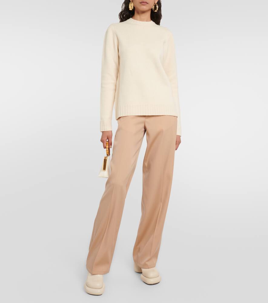 Shop Jil Sander Wool Sweater In Neutrals