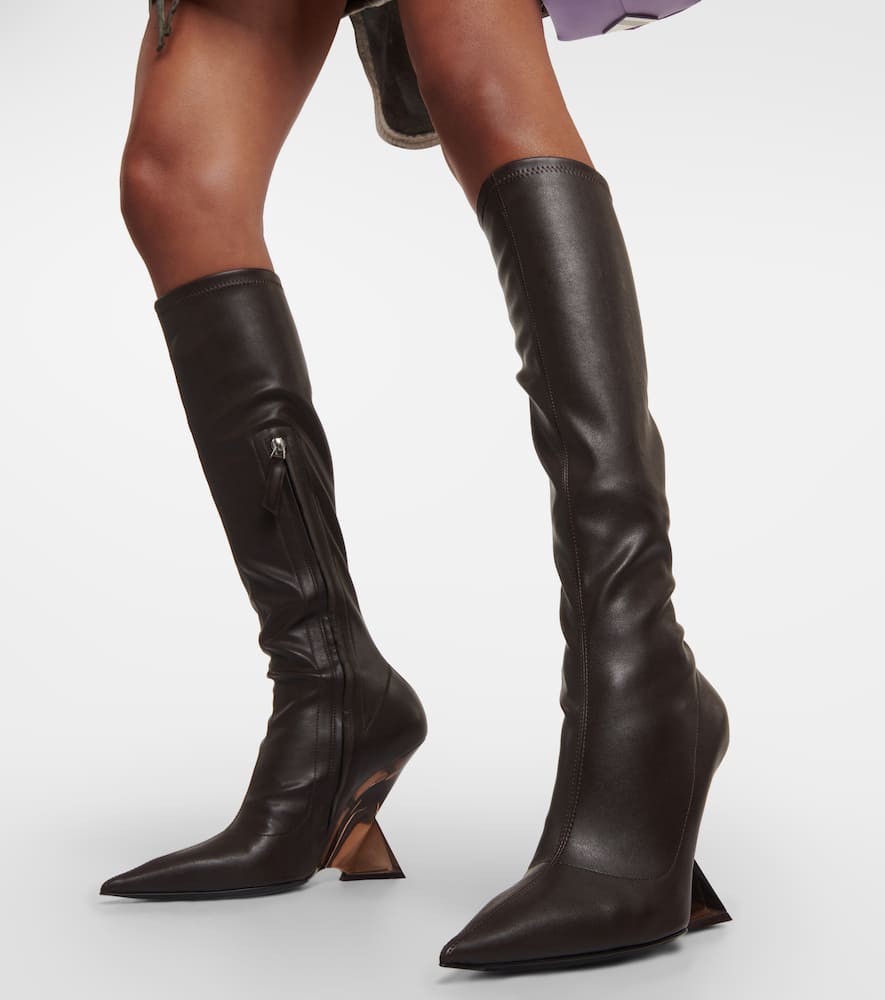 Shop Attico Cheope Knee-high Boots In Brown