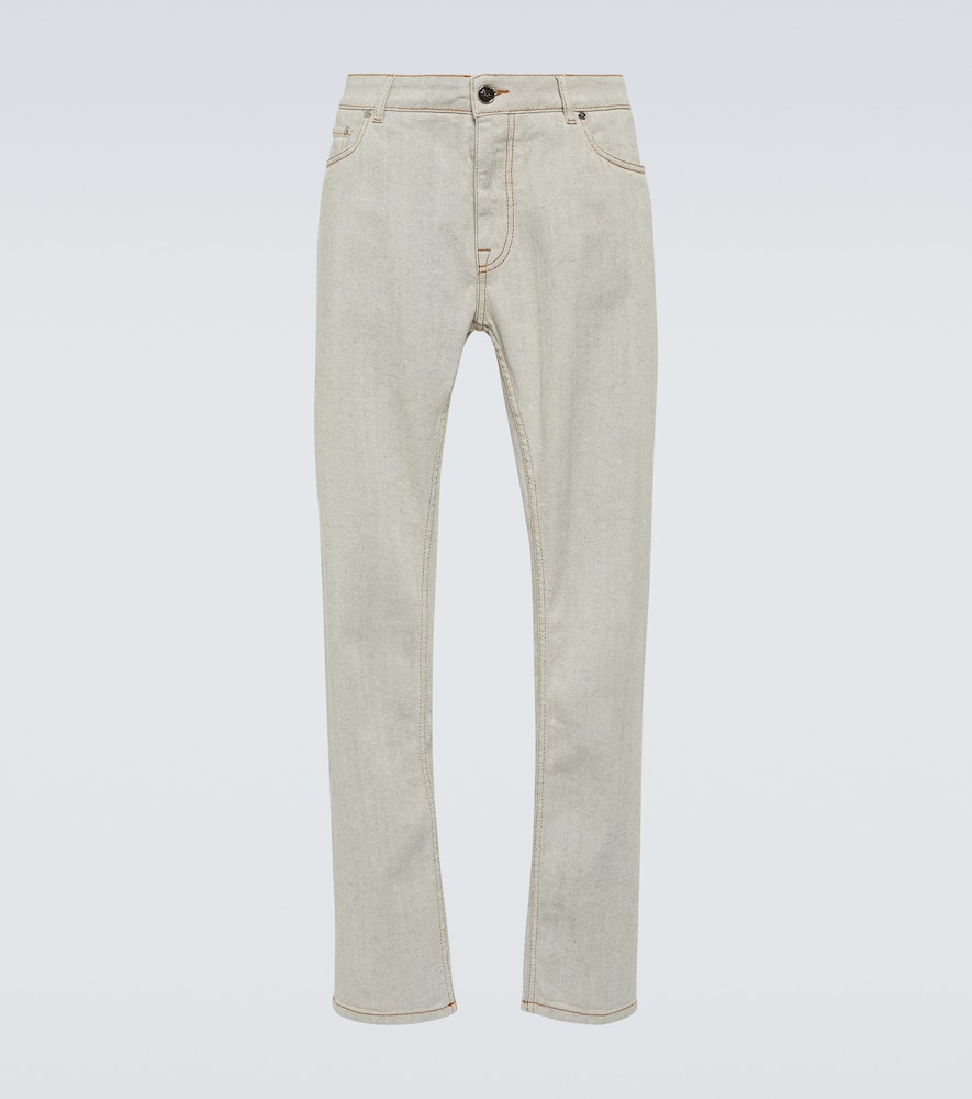 Shop Etro Straight Jeans In White