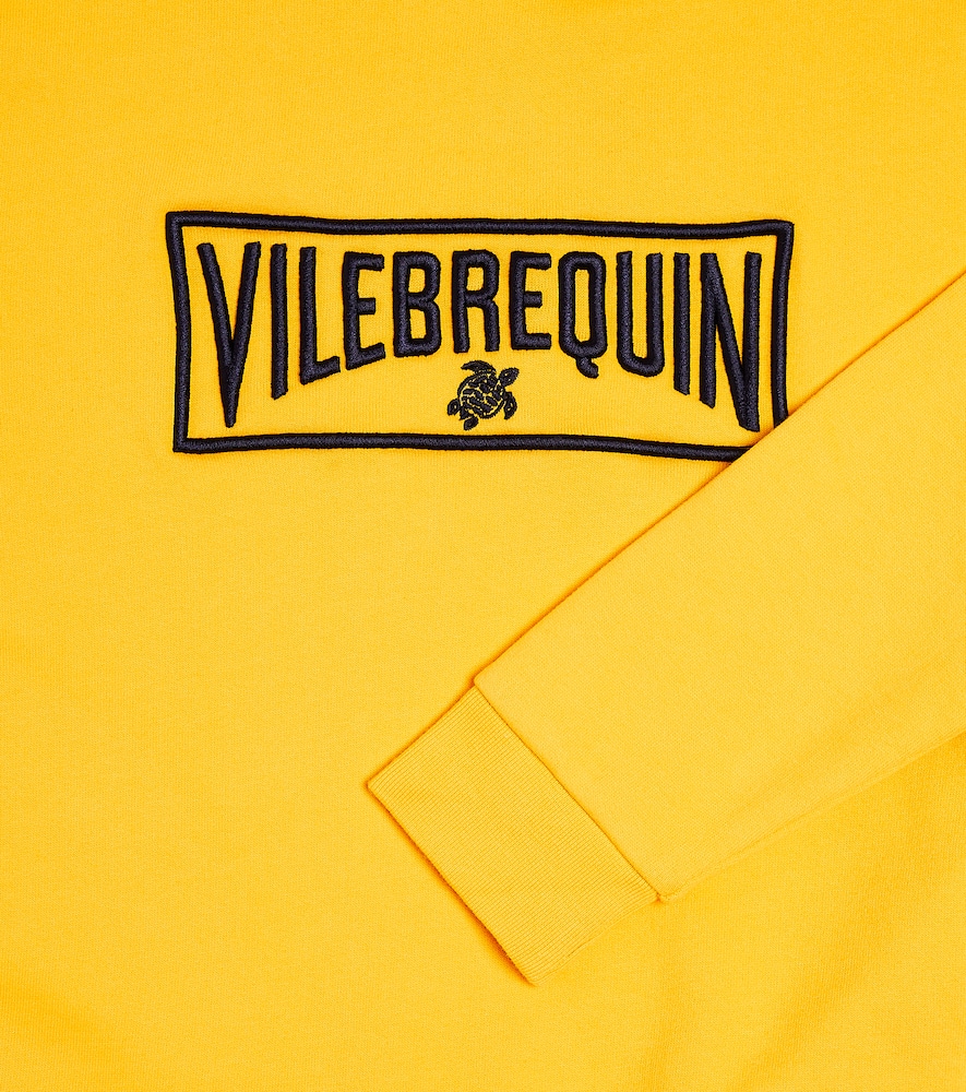 Vilebrequin Gary Logo Cotton Jersey Hoodie In Yellow