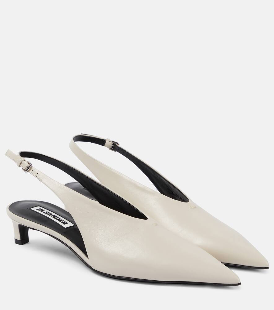 Jil Sander Leather slingback pumps