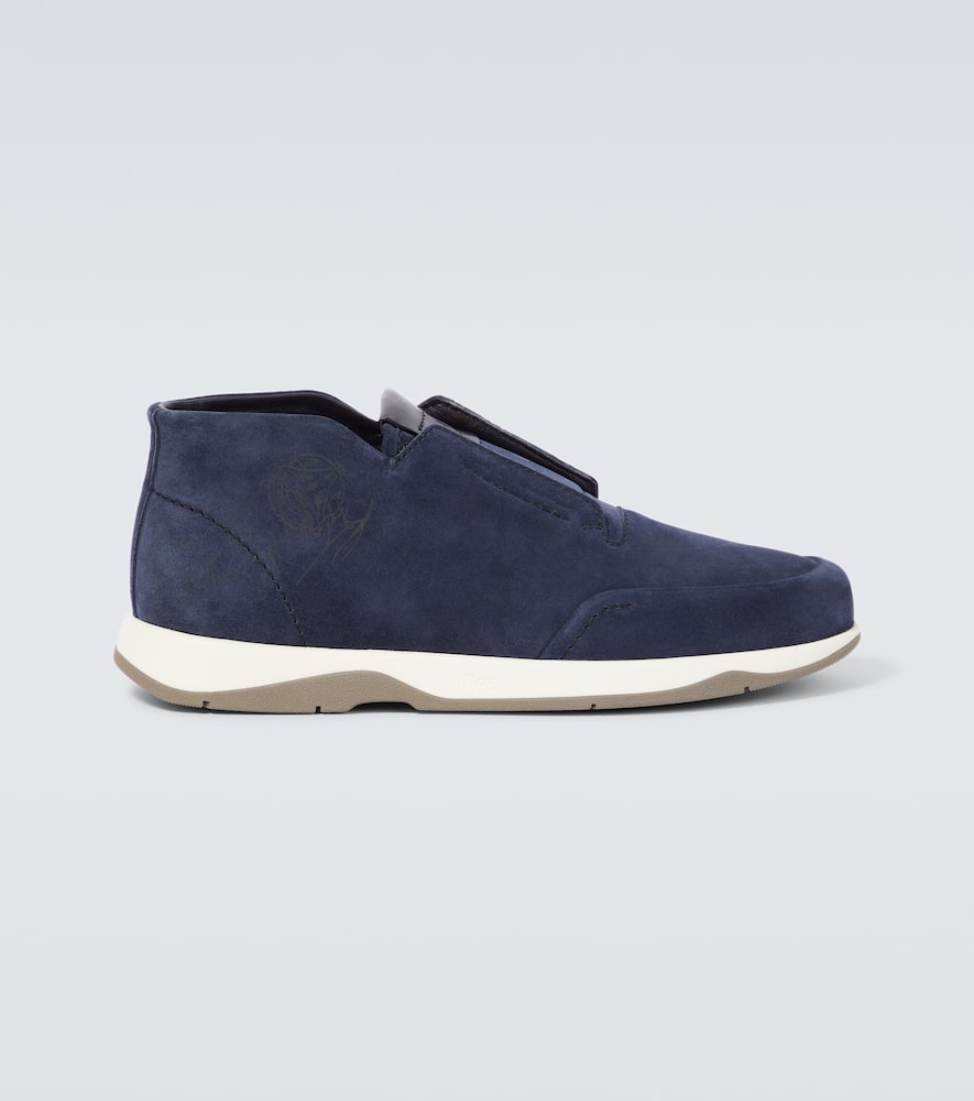 Échappée Scritto suede slip-on sneakers