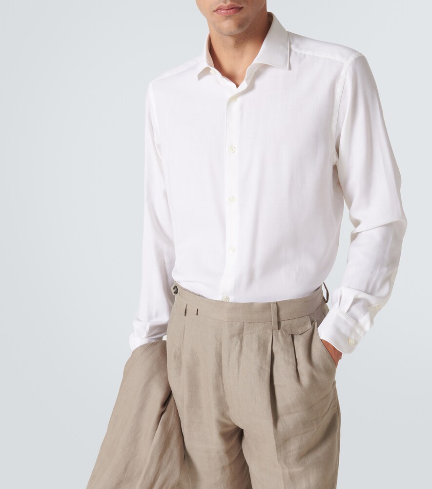  Zegna Zegna Hemd Cashco Aus Baumwolle Und Kaschmir 