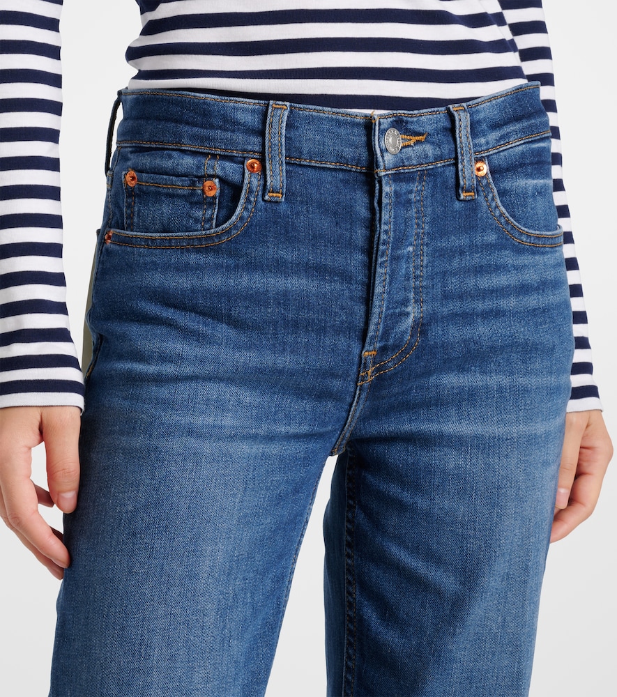 Re/Done Stove Pipe Mid-Rise Straight Jeans