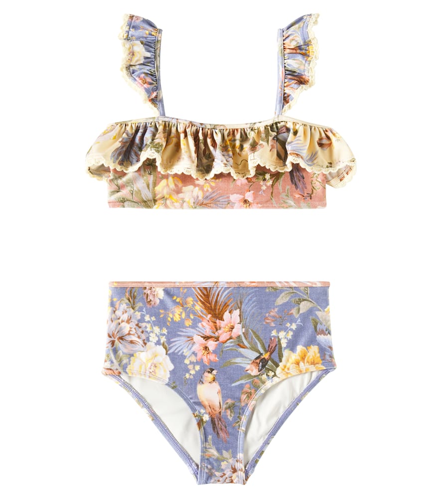 Zimmermann Tallow Frill Bikini In Multicoloured