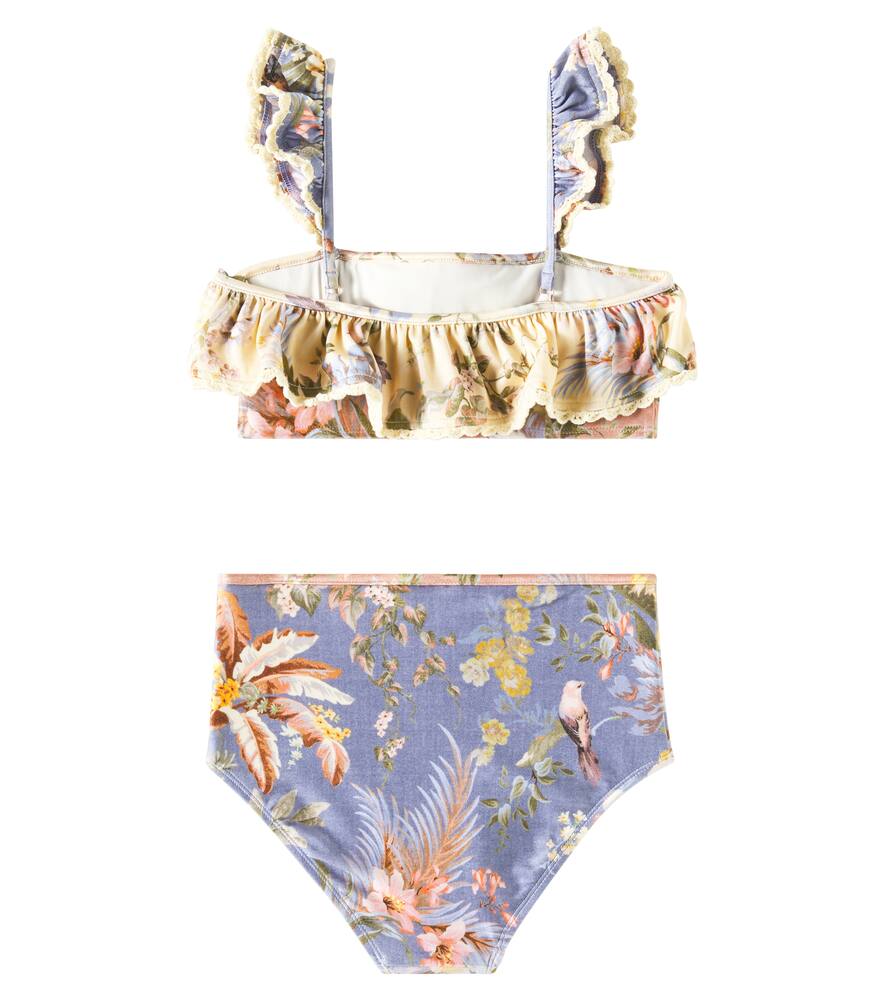 Zimmermann Tallow Frill Bikini In Multicoloured