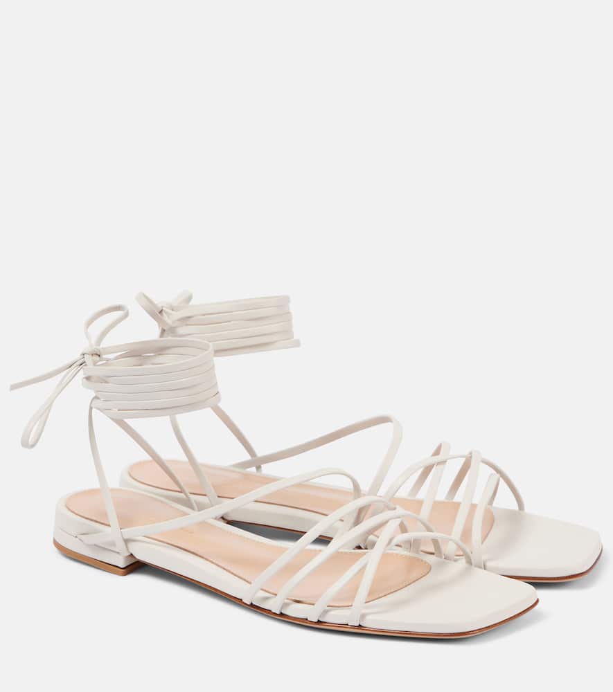 Gianvito Rossi Woman Sandals White Size 11 Soft Leather In Weiss