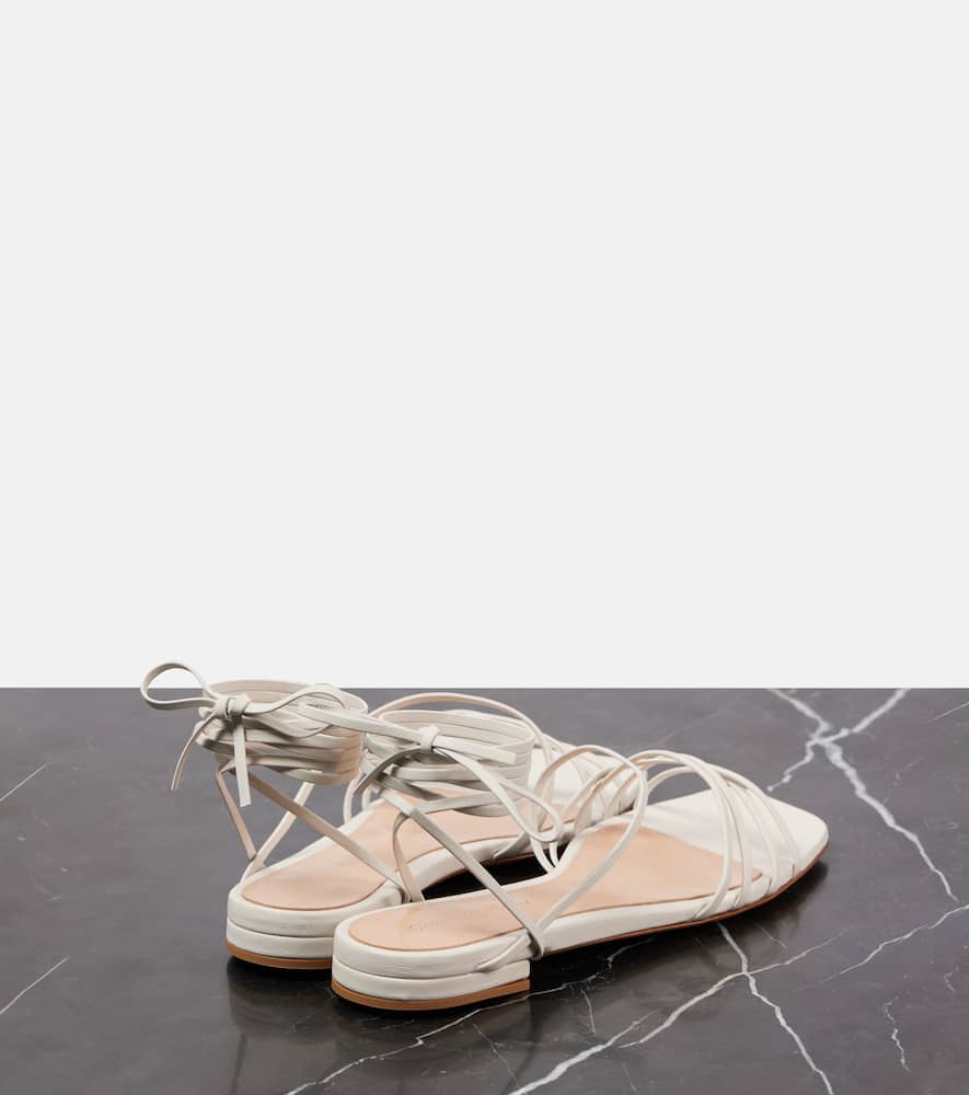 Gianvito Rossi Woman Sandals White Size 11 Soft Leather In Weiss
