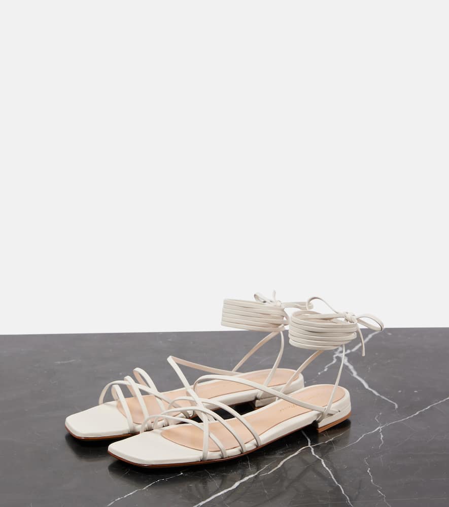 Gianvito Rossi Woman Sandals White Size 11 Soft Leather In Weiss