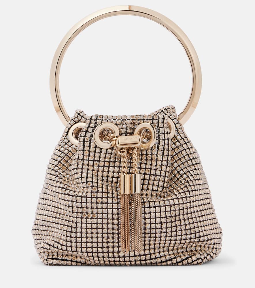 Bon Bon Mini crystal-embellished bucket bag
