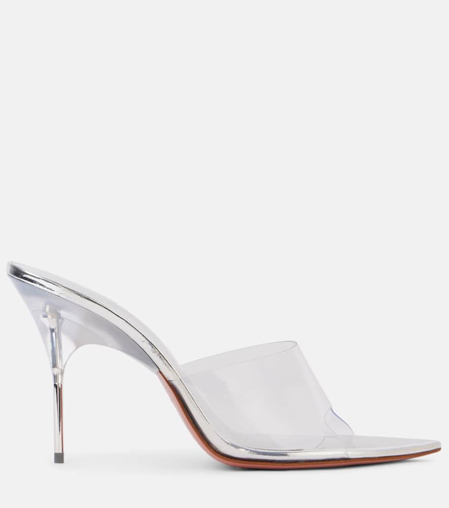 Amina Muaddi Transparent Bianca Glass Slipper 95 Mules