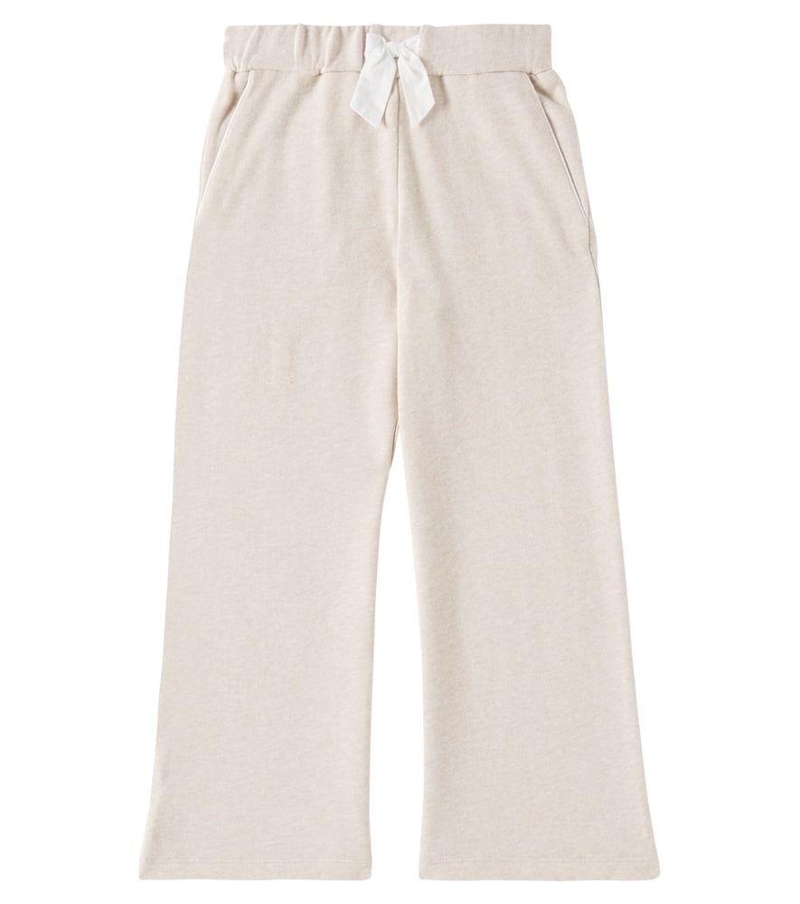 Chloé Cotton Jersey Sweatpants In Beige Marl