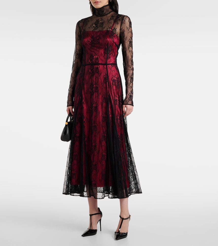  Dolce&gabbana Dolce&gabbana Floral Lace Midi Dress 