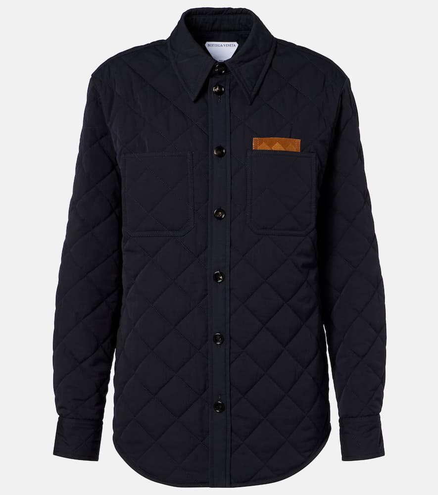 Quilted cotton-blend overshirt