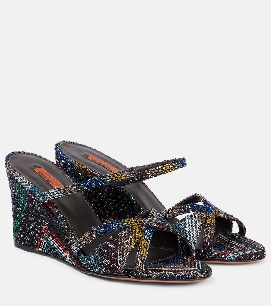 Lucy Caperdoni sequined wedges
