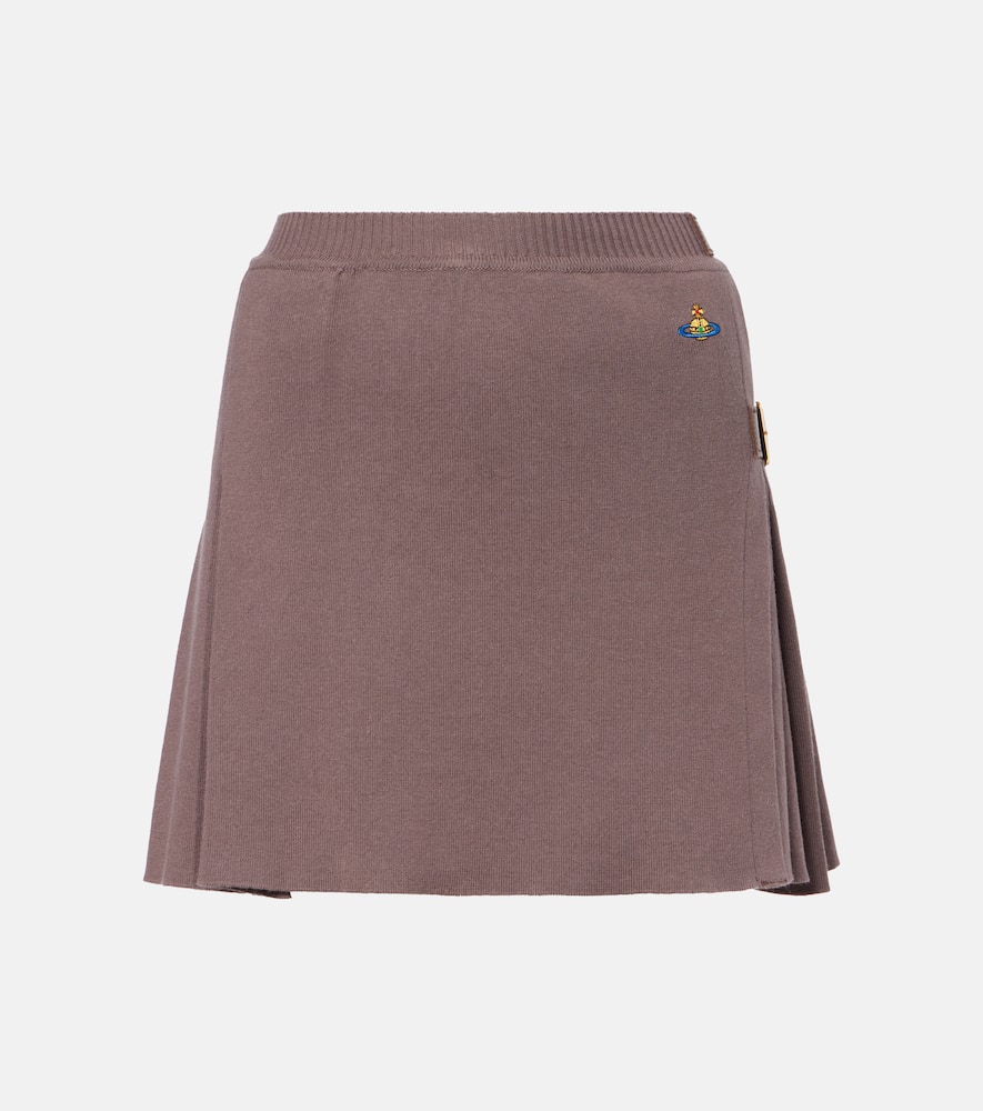 Bea Kilt cotton and cashmere miniskirt