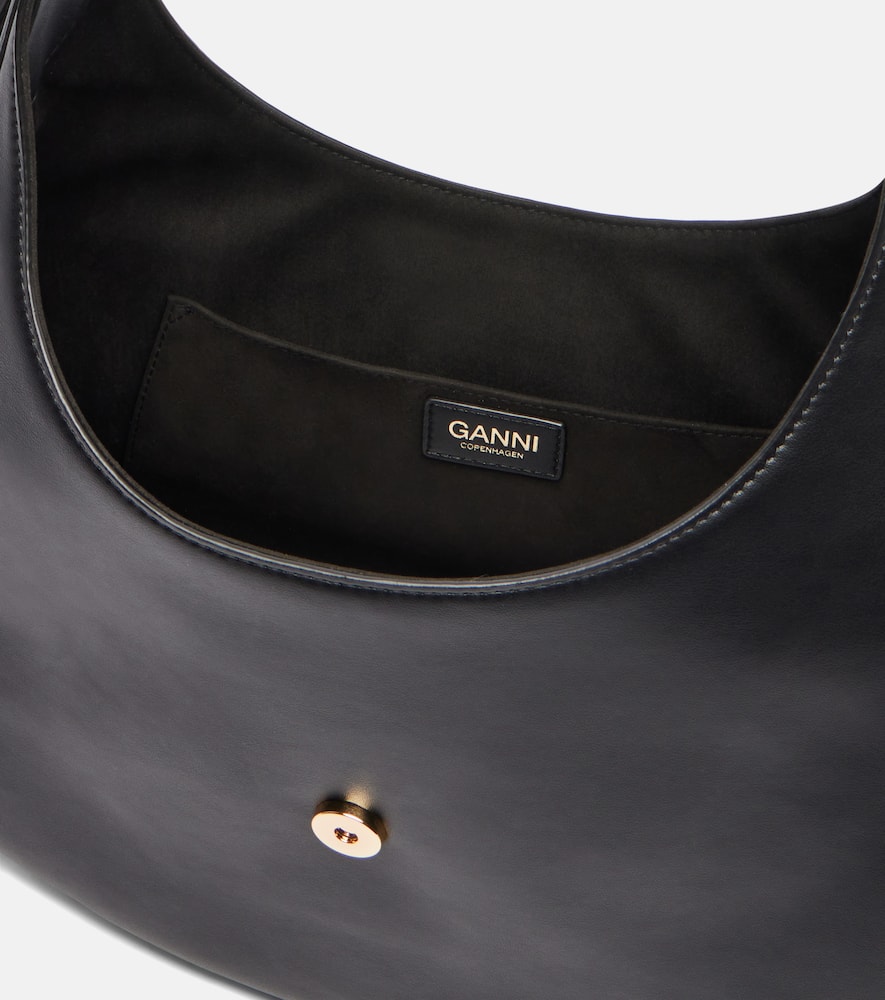 Ganni Kat Medium Shoulder Bag In Black