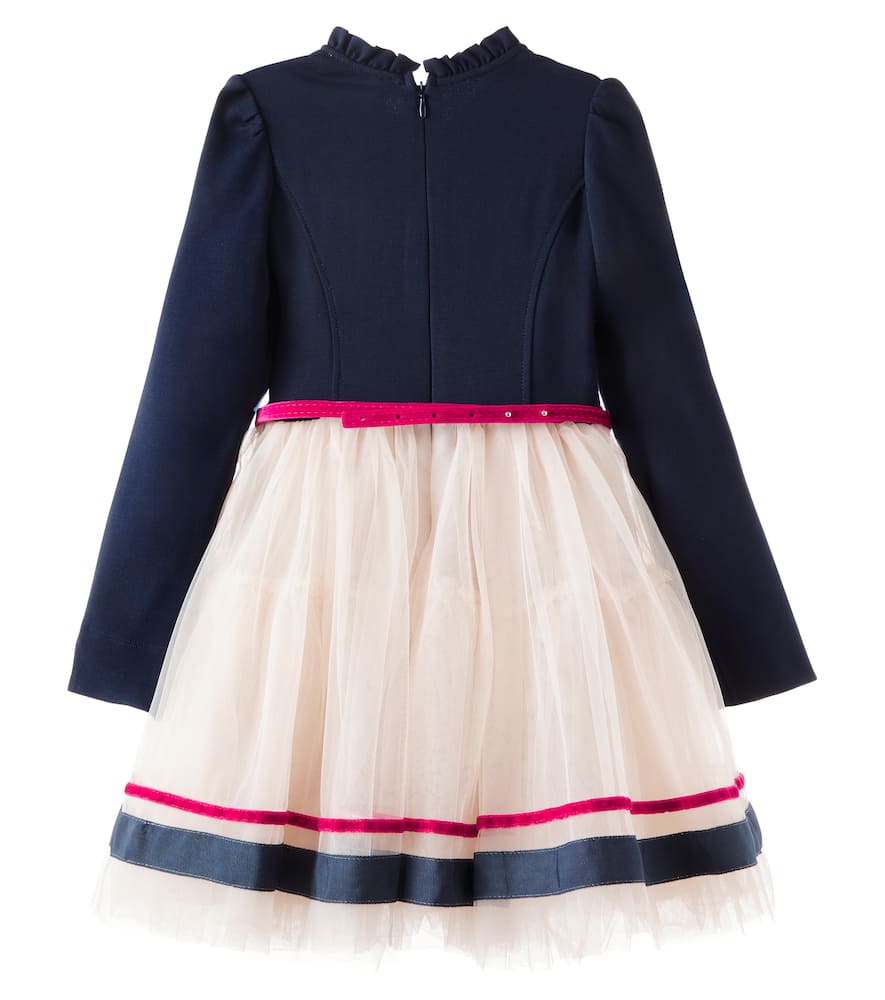 Monnalisa La Dolce Vita Jersey Dress In Multi