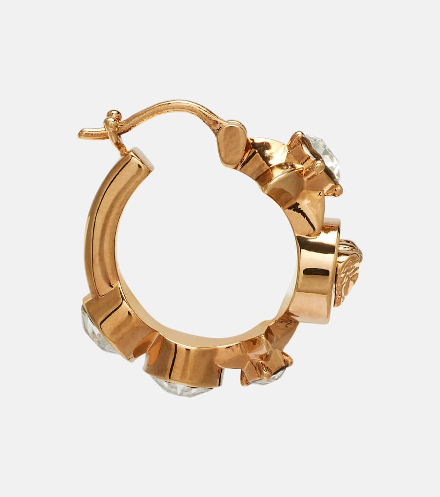 Versace Medusa Star Hoop Earrings In Gold