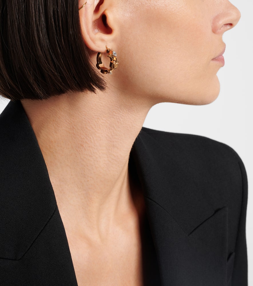 Versace Medusa Star Hoop Earrings In Gold