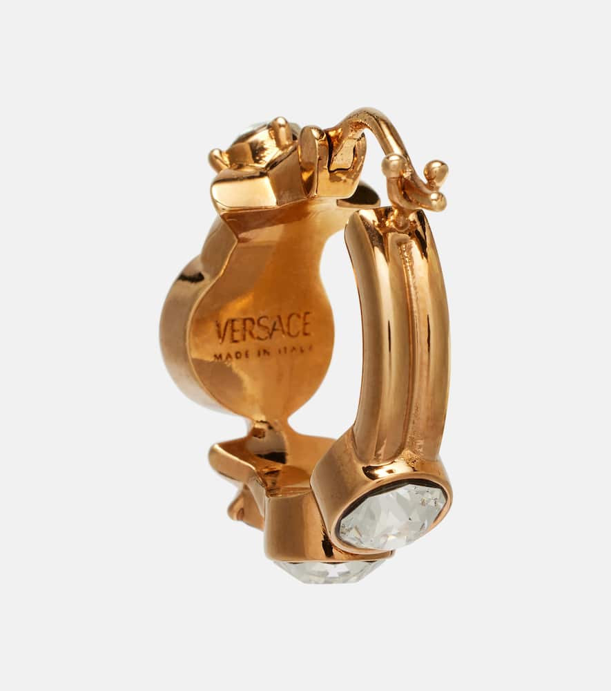 Versace Medusa Star Hoop Earrings In Gold